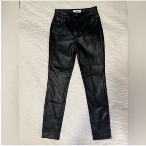 NWT Pistola Women’s Black Faux Leather Skinny Pants Size 26